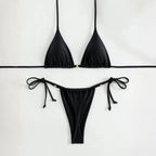 Biquíni Liso com Tanga e Faixa Ajustável