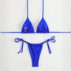 Biquíni Liso com Tanga e Faixa Ajustável