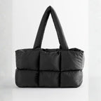 Bolsa Feminina de Ombro Grande Estilosa Puffer Acolchoada