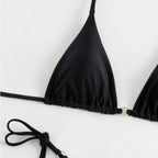 Biquíni Liso com Tanga e Faixa Ajustável