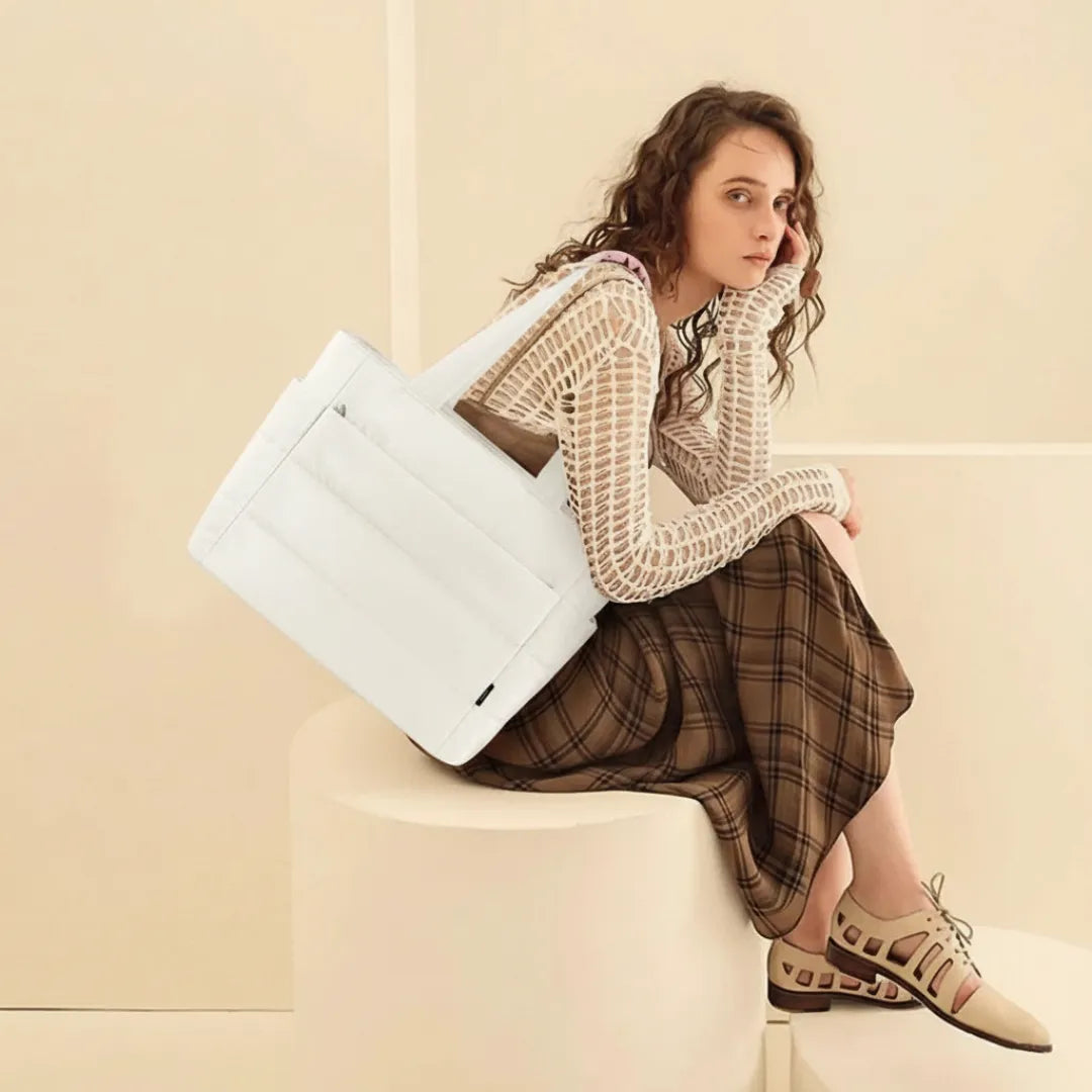 Bolsa Feminina Leve E Fofa Off White
