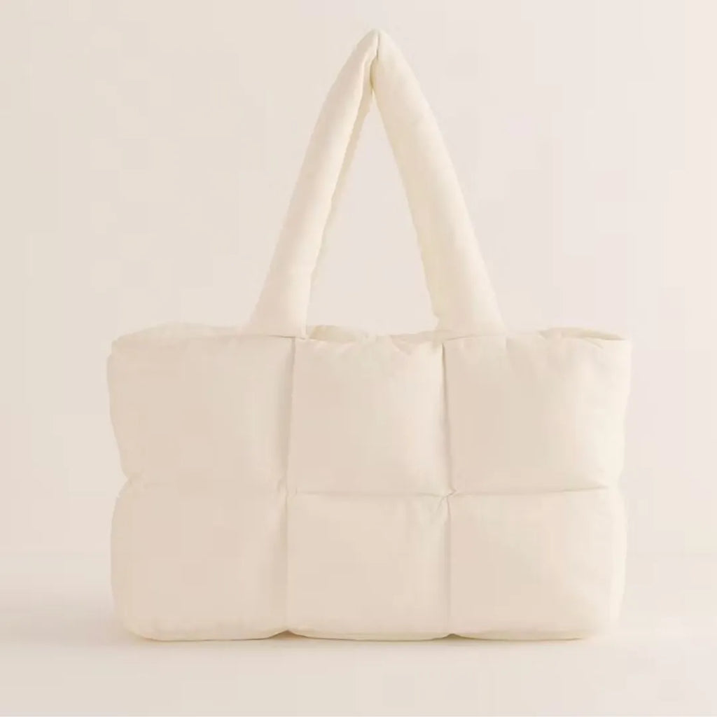 Bolsa Feminina de Ombro Grande Estilosa Puffer Acolchoada